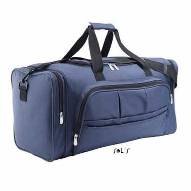 Blauwe weekendtas 62 cm