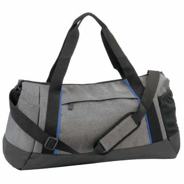 Grijs/zwarte weekendtas/weekendtas 52 cm