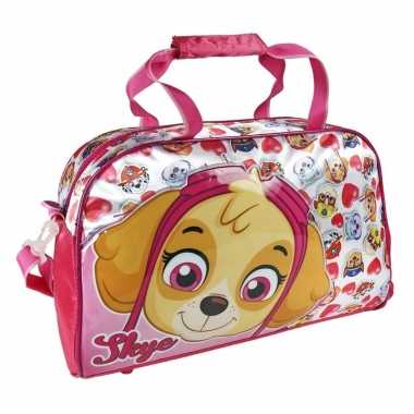 Roze paw patrol tas voor meisjes 39 cm