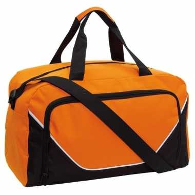 Voetbaltas oranje/zwart 29 liter