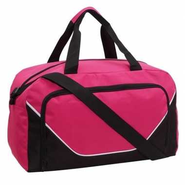 Voetbaltas roze/zwart 29 liter