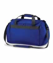 Compacte weekendtas kobalt blauw 26 liter