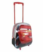 Rode 3d cars koffer voor jongens 31 cm