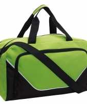 Voetbaltas lime groen zwart 29 liter