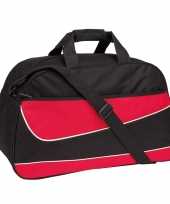 Weekendtas weekendtas rood zwart 55 cm