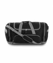 Weekendtas zwart grijs 69 cm